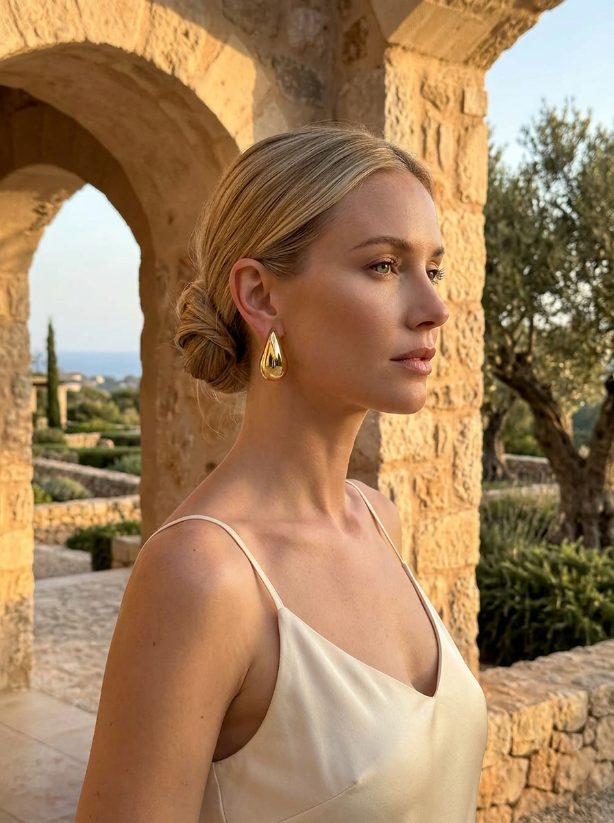Liquid Light Teardrop Studs