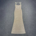 Timeless Elegance: Backless Rhinestone Gown