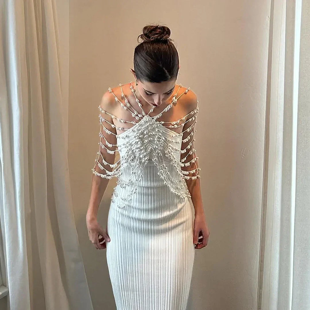 Sophisticated Pleated Chiffon Dress – Elegant European Silhouette