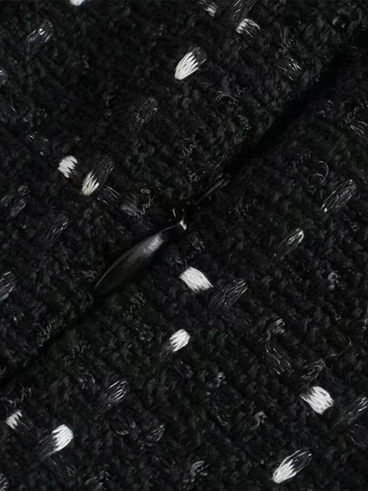 The Pearl Noir: Vintage-Inspired Hollow-Out Mini Dress