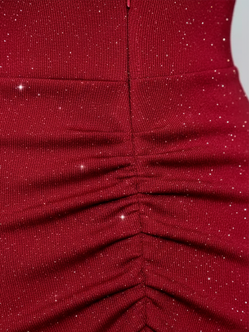 Enchanting Sequin Mermaid Evening Gown with V-Neck